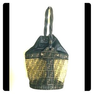 FENDI Zucca Palazzo Bucket Bag Tobacco